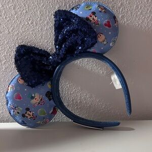 SOLD - Loungefly Blue Sequin Bow Headband
